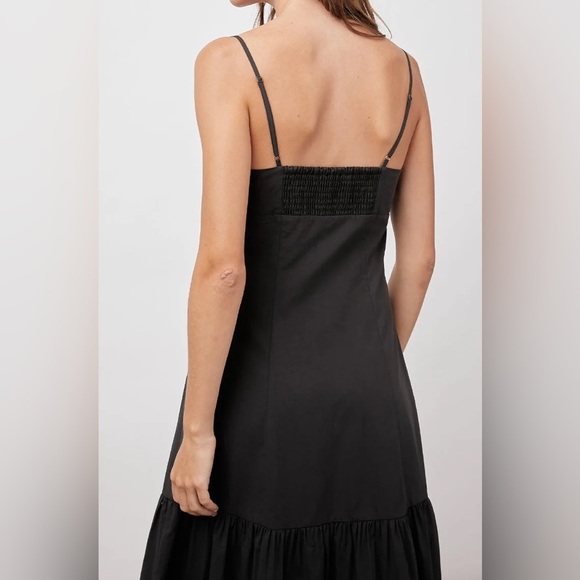 Rails Black Midi Dress with Bow Detail - Picture 3 of 16